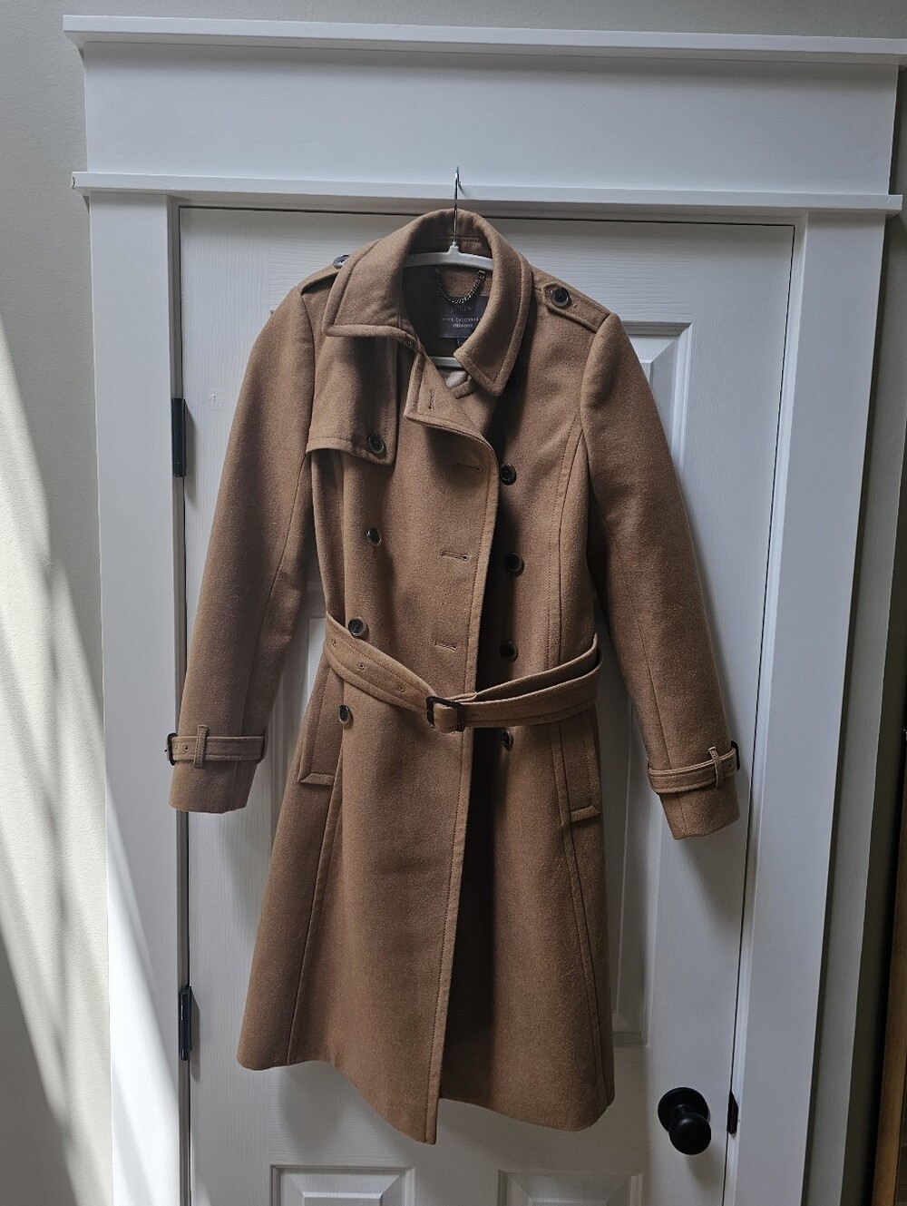$365 J. Crew Icon Trench Coat in Italian Wool-Cashmere Nello Gori - Picture 2 of 13